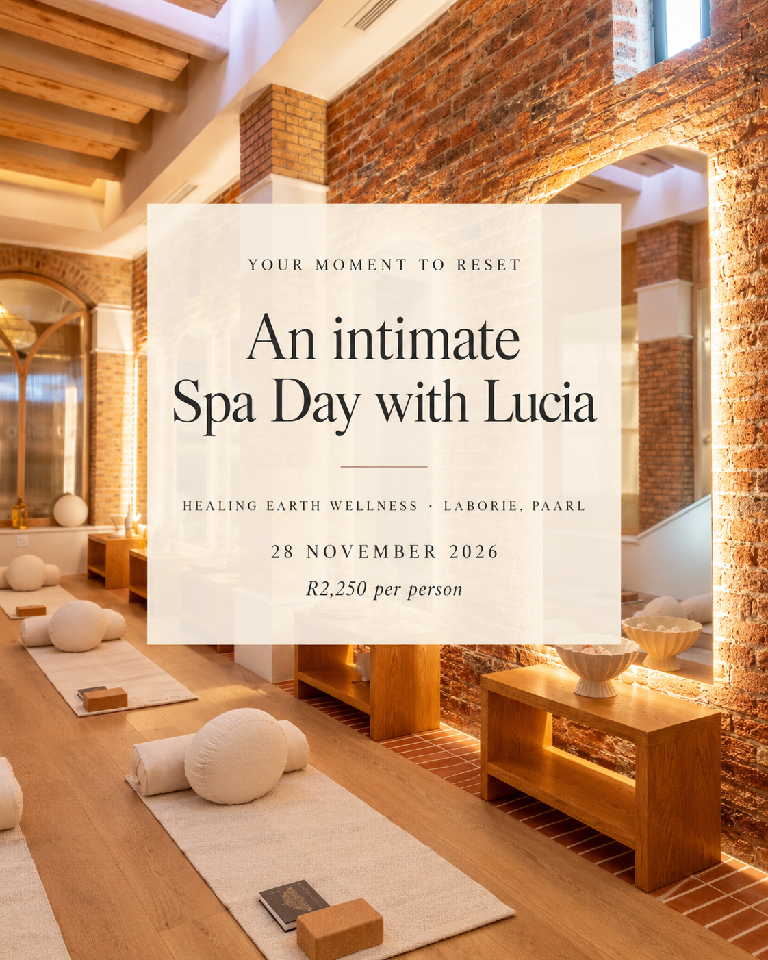 Annual Girls Spa Day - 28 November 2026 | Healing Earth Spa at Laborie Estate, Paarl
